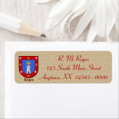 Étiquette Reyes Bouclier héraldique (En situation)