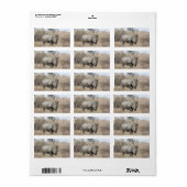 Étiquette Rhino blanc (Feuille entière)