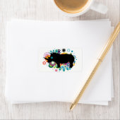 Étiquette rhinocéros Abstraits (En situation)