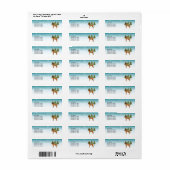 Étiquette Rhodesian Ridgeback Avec Texte Forêt D'Hiver Neige (Feuille entière)