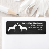 Étiquette Rhodesian Ridgebacks Love Adresse de retour (En situation)