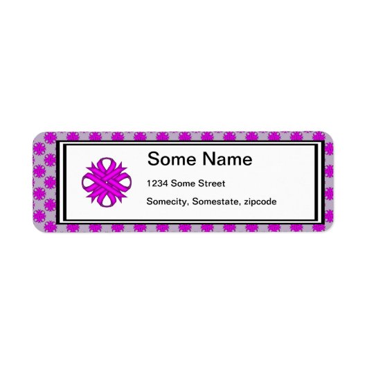 Étiquette Ribbon de Clover violet par Kenneth Yoncich (Devant)