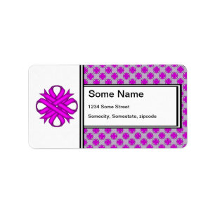 Étiquette Ribbon de Clover violet par Kenneth Yoncich