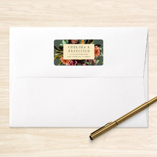 Étiquette Richesse du printemps Colorful Floral Mariage vert