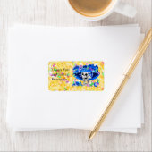 Étiquette Rire Skeleton Woman dans Blue Bonnet (En situation)