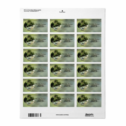 Étiquette River South 0365 Adresse (Feuille entière)