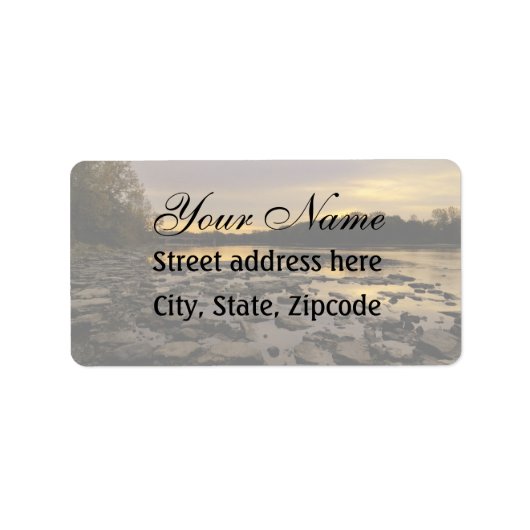 Étiquette Rivière Sunrise (Devant)