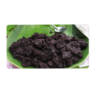 Étiquette Riz noir lao thaïlandais [barrage de Khao Niao]