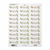 Étiquette Roar Dinosaur Jungle Anniversaire Partie Retour Ad (Feuille entière)