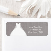 Étiquette Robe de mariée moderne glamour douche de mariée gr (En situation)