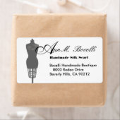 Étiquette Robe mannequin vintage Forme Entreprise Customisée (En situation)