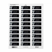 Étiquette Robe Mariage Diamant Fête des mariées bleue modern (Feuille entière)