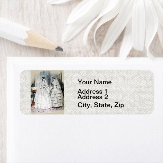 Étiquette Robe Mariage vintage (En situation)