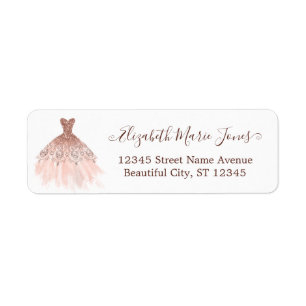 Étiquette Robe rose rose vierge Or Étincelle Robe Fille Scr