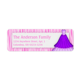 Étiquette Robe violette Fille Fille Retourner Adresse Étique