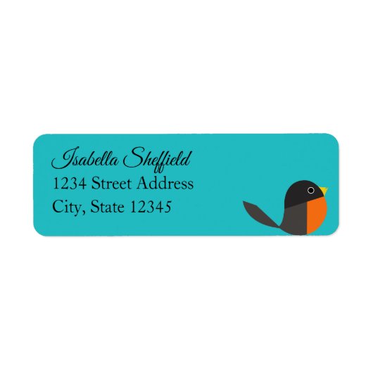 Étiquette Robin Birds (Devant)