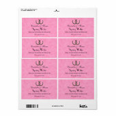 Étiquette Robinet à cheval Rustique Rose désossé BG Bouteill (Feuille entière)