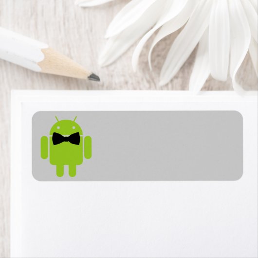 Étiquette Robot Androïde vert à part entière (En situation)