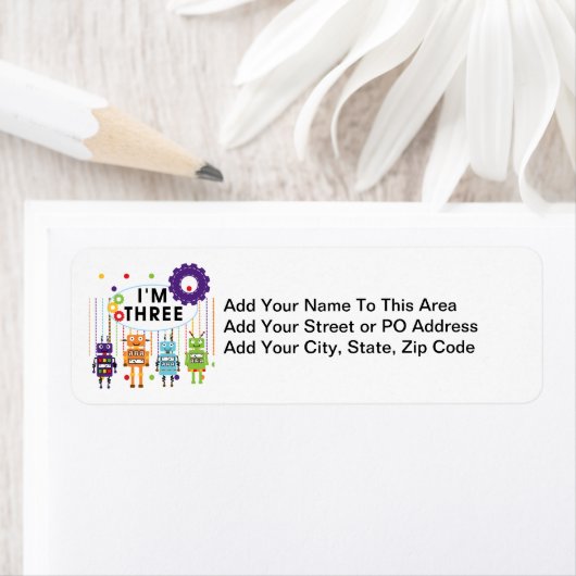 Étiquette Robot T-shirts et cadeaux d'anniversaire 3e (En situation)