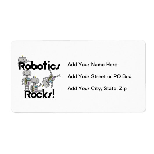 Étiquette Roches de robotique (Devant)