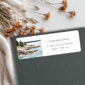 Étiquette Rocheuse Pine Mountain Watercolor Adresse maritime