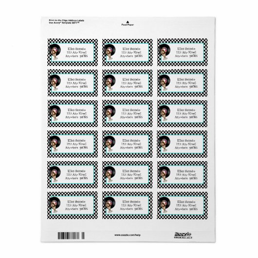 Étiquette Rock et Roll (Feuille entière)