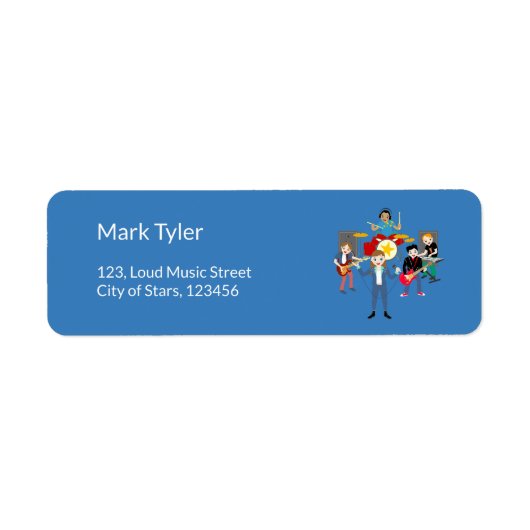 Étiquette Rock Star Girl Band Anniversaire (Devant)