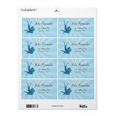 Étiquette Rockabilly Tattoo Swallow Bird Labels (Feuille entière)
