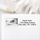 Étiquette Rocket de vaisseau spatial de science-fiction vint (En situation)