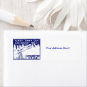 Étiquette Rocket Mail américain 1935 (En situation)