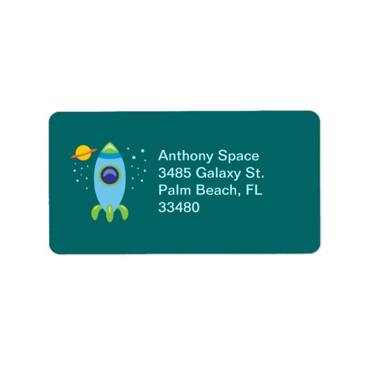 Étiquette Rocket Retro (Devant)