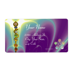 ÉTIQUETTE RODE D'ASCLEPIUS 7 CHAKRAS, YOGA, ÉNERGIE SPIRITUE