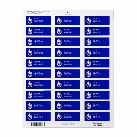 Étiquette Rodéo bleu (Feuille entière)