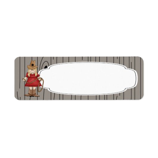 Étiquette Rodeo Cowgirl (Devant)