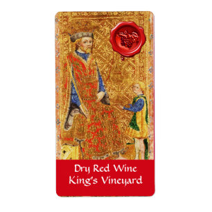 ÉTIQUETTE ROI'S VINEYARD RED WINE WAX SEAL / TAROTS ANCIENS