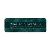 Étiquette Romance Turquoise de minuit | Dark Satiny Grunge A (Devant)