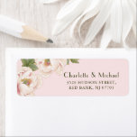 Étiquette Romantic Blush Pink Mariage Retour Adresse<br><div class="desc">L'étiquette d'adresse de retour romantique Sage and Blush Peony Mariage est ornée de fleurs de pivoine rose vif et d'une typographie manuscrite moderne sur l'arrière - plan rose pâle subtil. customisez-le avec votre texte à l'aide des champs modèle. ♥ Explorez nos autres collections pour les cartes RSVP assorties, accessoires de...</div>