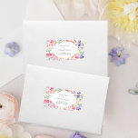 Étiquette Romantic Floral Regal Era Mariage Adresse de retou<br><div class="desc">Cette étiquette d'adresse de retour mariage style Régence aquarelle florale est une belle façon d'envoyer votre invitation. Le design est orné de fleurs colorées d'aquarelle et d'un arrière - plan élégant rayé, ce qui laisse croire à une touche d'élégance de l'époque de la Régence, parfaite pour un mariage fleuri printemps...</div>