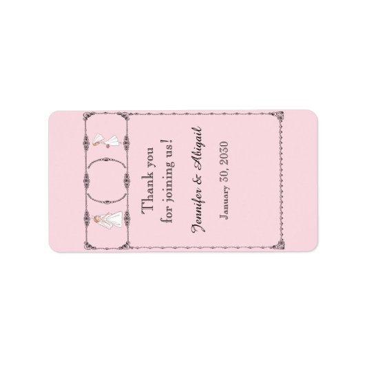 Étiquette Romantique Cartographie Mariées Mariage  Lire Balm (Devant)