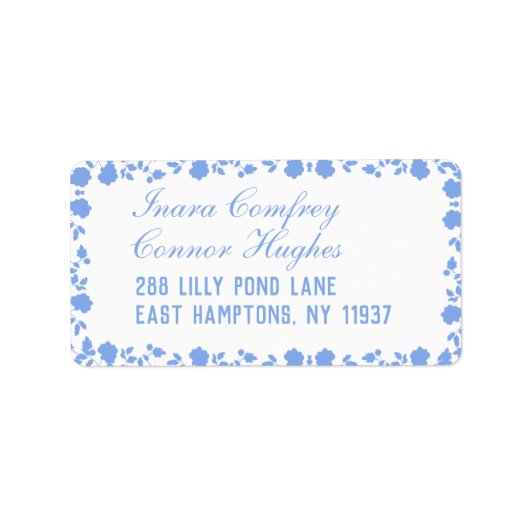 Étiquette Romantique Douce Plutôt Flore Bordure retour (Devant)