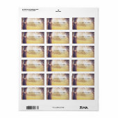 Étiquette Romantique rustique arbre et Mariage de coeur (Feuille entière)