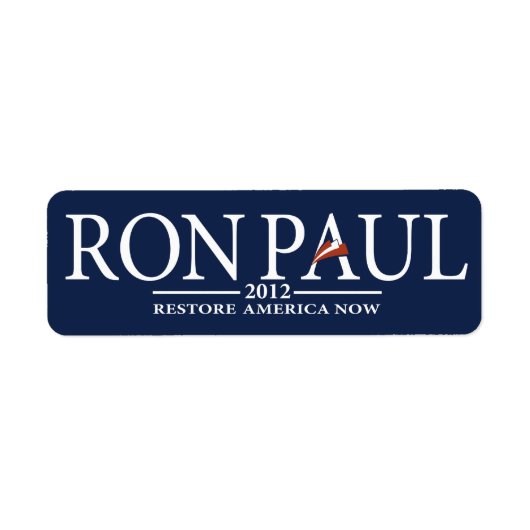 Étiquette Ron Paul (Devant)
