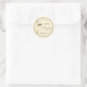 Étiquette rond de miel d'abeille réaliste (Sac)