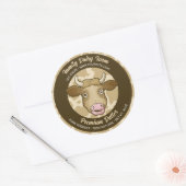Étiquette rond de vache surpris (Enveloppe)