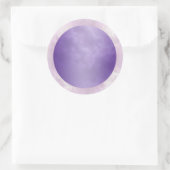 Étiquette rond violet marbré (Sac)