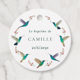 Etiquette ronde baptême bedankjes labels