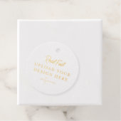 Étiquette ronde de 5 cm - Impression de feuille d' (Avec boite)