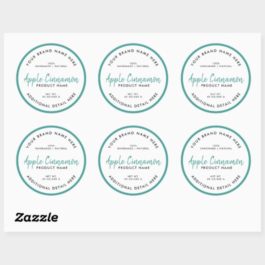 Étiquette ronde de produit (Feuille)