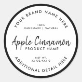 Étiquette ronde de produit (Devant)