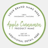 Étiquette ronde de produit (Devant)
